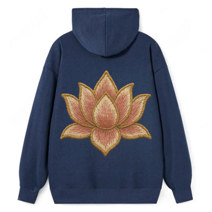Lotus Flower - Classic Pullover Hoodie - Navy