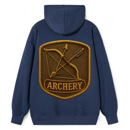Bow and arrow crossed - archery enthusiast - Classic Pullover Hoodie - Navy