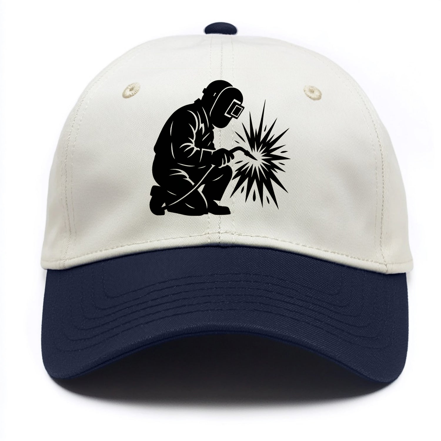 Welder sparks flying dramatically - Two Tone Cap - Navy
