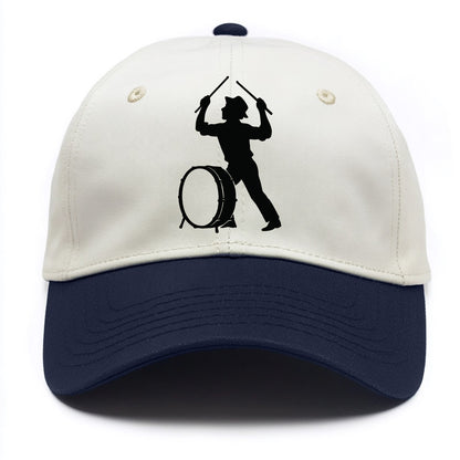 Drummer with drumsticks raised high - Two Tone Cap - Navy