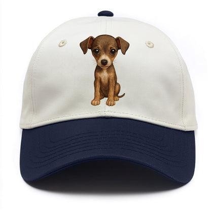 Baby Italian Greyhound Puppy - sleek tiny body, long legs, gentle eyes, - Two Tone Cap - Navy