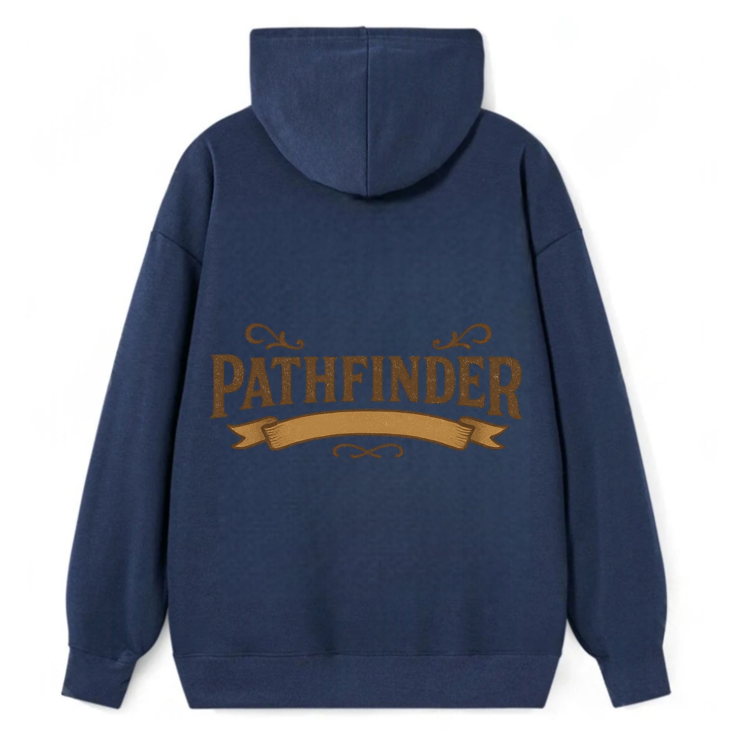 Bold typography design - "PATHFINDER" - finding the way, leading others - Classic Pullover Hoodie - Navy