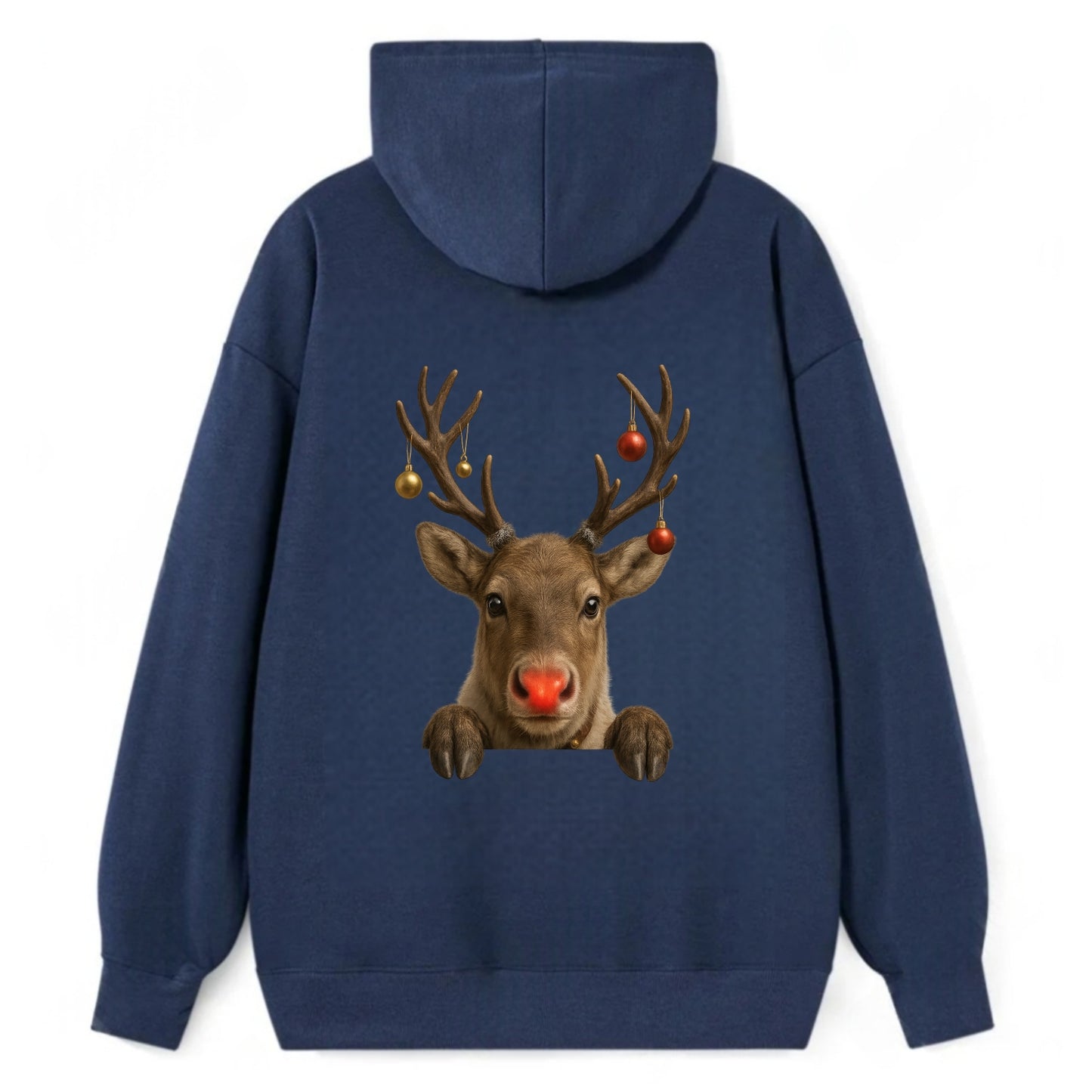 Christmas Reindeer  - Classic Pullover Hoodie - Navy