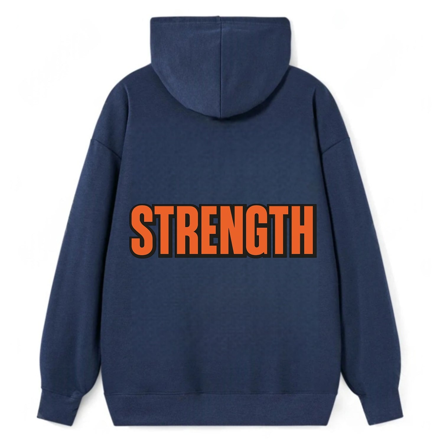 Bold typography design - "STRENGTH" - inner power, resilience, fortitude - Classic Pullover Hoodie - Navy
