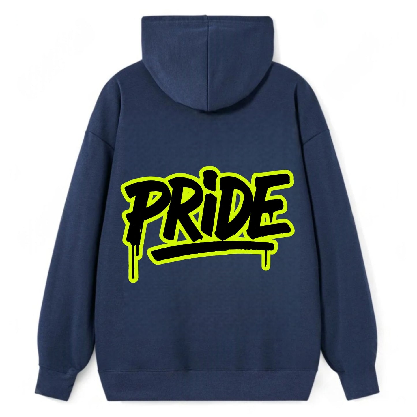 Bold typography design - "PRIDE" - dignified satisfaction, honor - Classic Pullover Hoodie - Navy