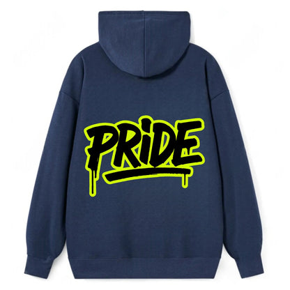 Bold typography design - "PRIDE" - dignified satisfaction, honor - Classic Pullover Hoodie - Navy