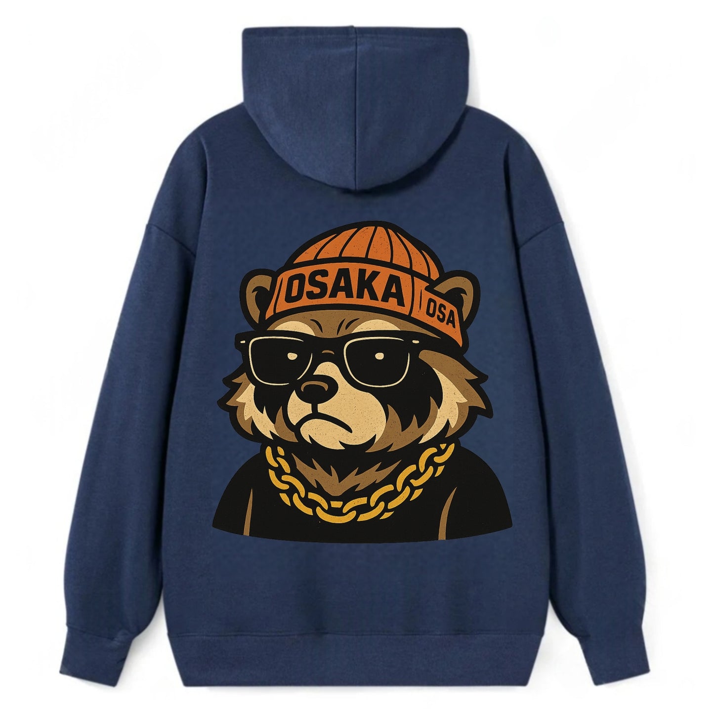 Osaka Tanuki - Classic Pullover Hoodie - Navy