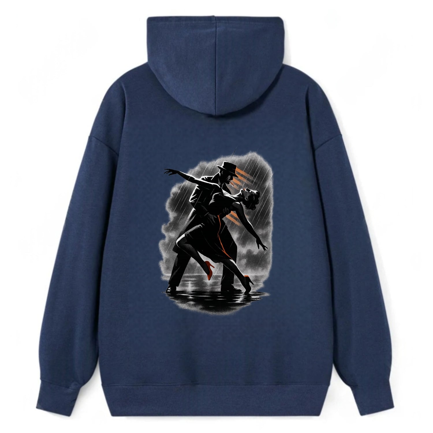romantic dance pose with woman lifted in the air at lakeside - Classic Pullover Hoodie - Navy