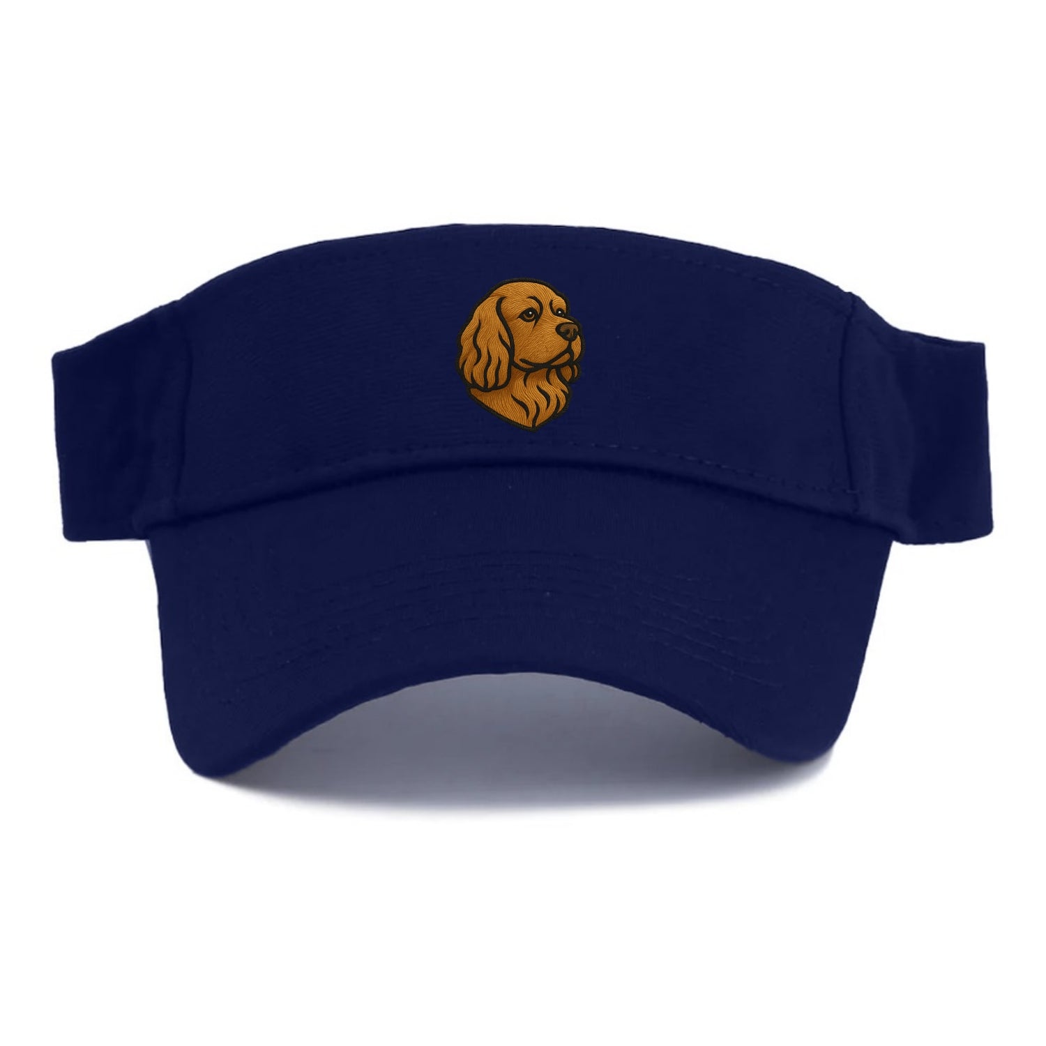 Sussex Spaniel - Golden liver embroidered low-set design - Visor - Navy