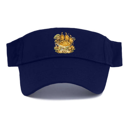 HONEY PAW | Bear paw print filled with honeycomb | Sticky evidence | Forest treasure hunter - Visor - Navy