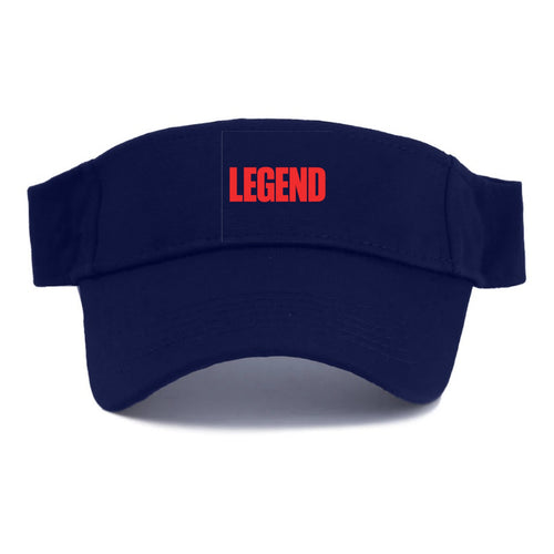 Bold typography design - LEGEND - remarkable person, iconic status - Visor