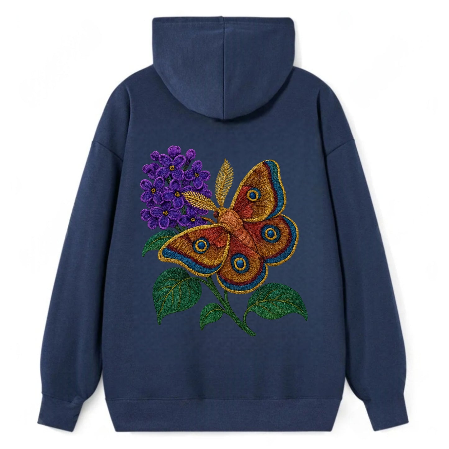Polyphemus Moth - Classic Pullover Hoodie - Navy