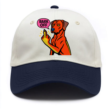 Rhodesian Ridgeback with distinctive ridge on back, athletic muscular paw up - Two Tone Cap - Navy