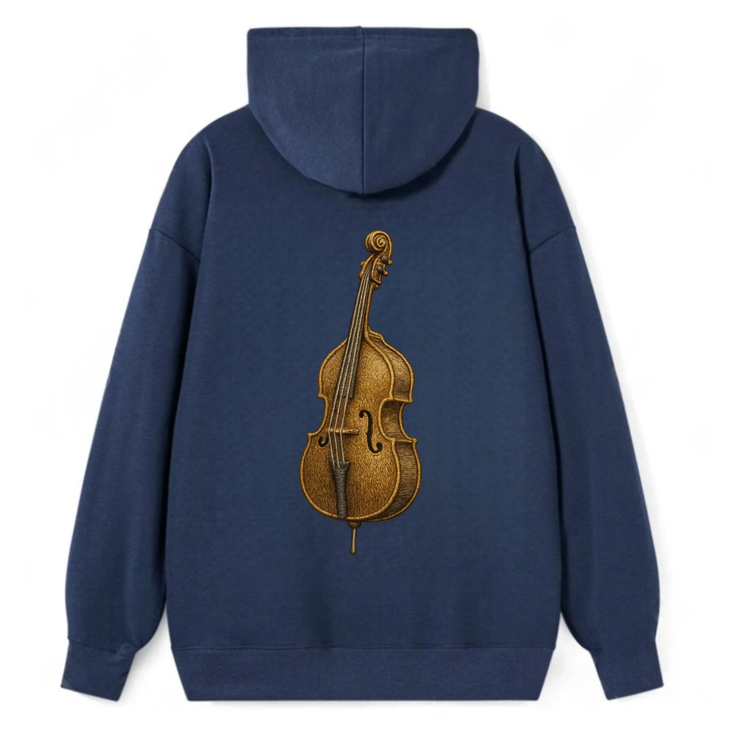 Acoustic Bass  - Classic Pullover Hoodie - Navy
