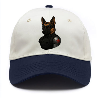 German Shepherd Winter Soldier  - Two Tone Cap - Navy