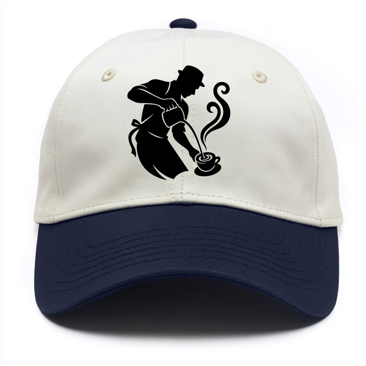 Barista creating latte art - Two Tone Cap - Navy