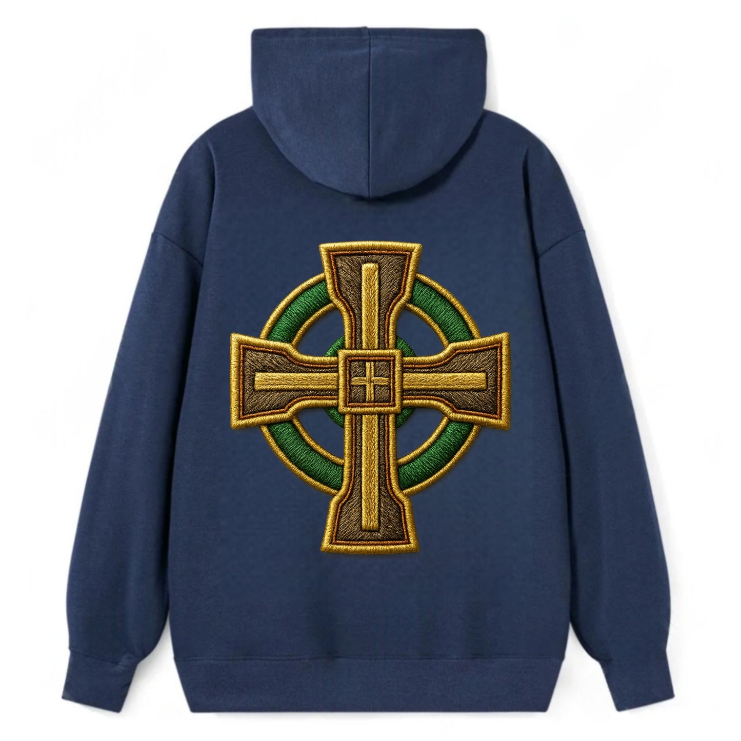 Durrow Cross - Classic Pullover Hoodie - Navy