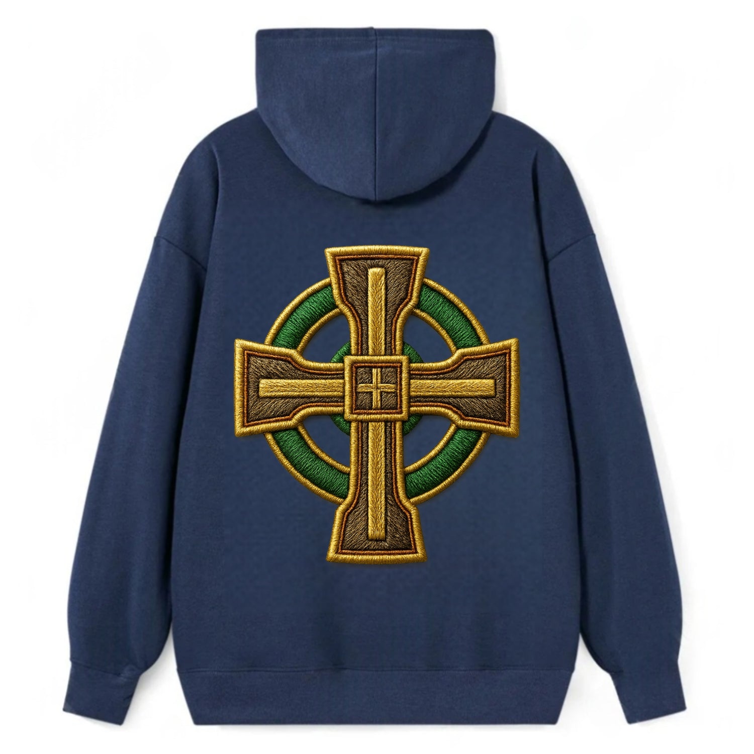 Durrow Cross - Classic Pullover Hoodie - Navy