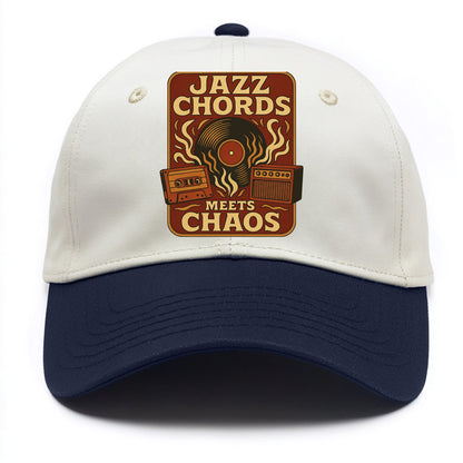 Jazz chords with hyperpop energy - "Jazz Meets Chaos" - unexpected fusion - Two Tone Cap - Navy