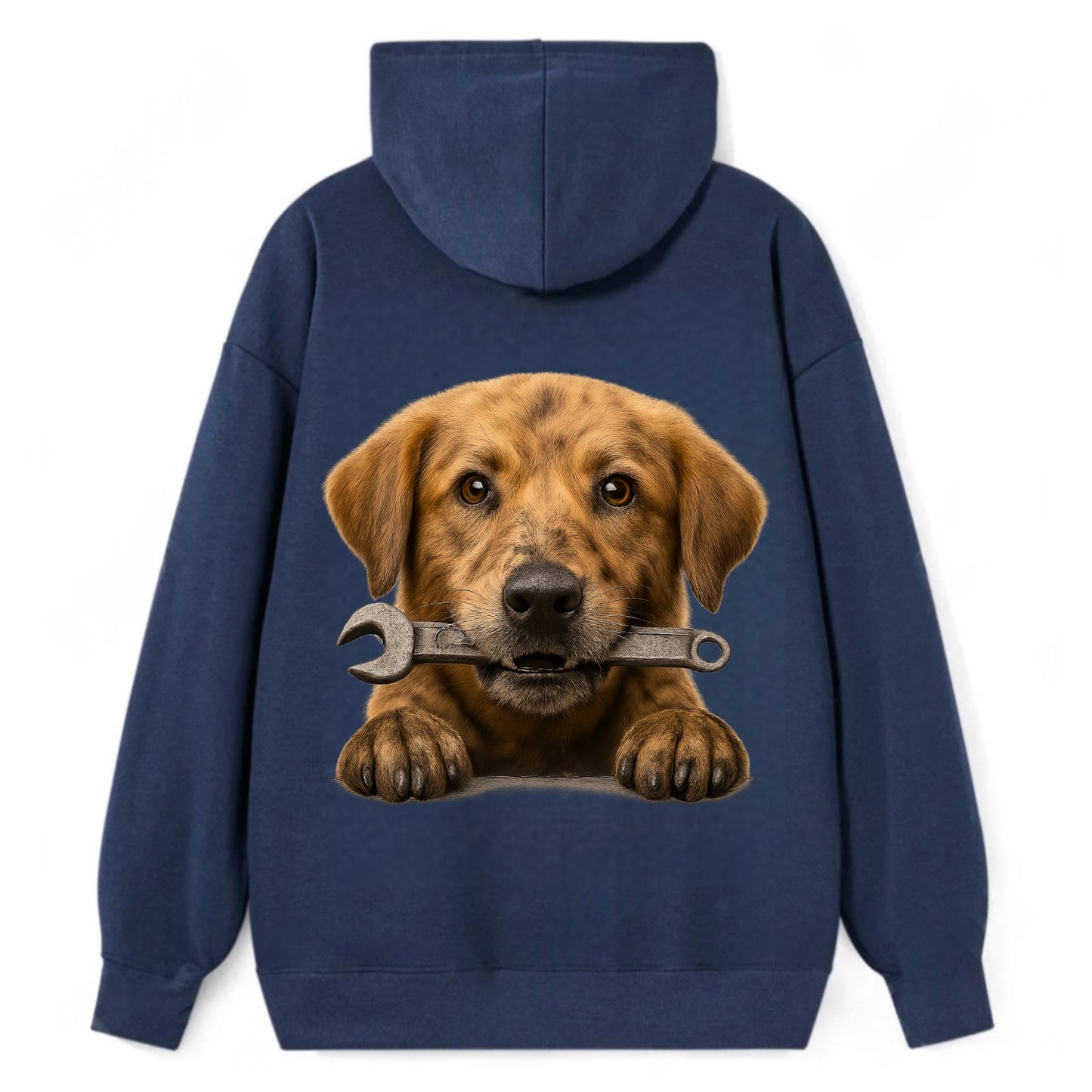 Mechanic Dog  - Classic Pullover Hoodie - Navy