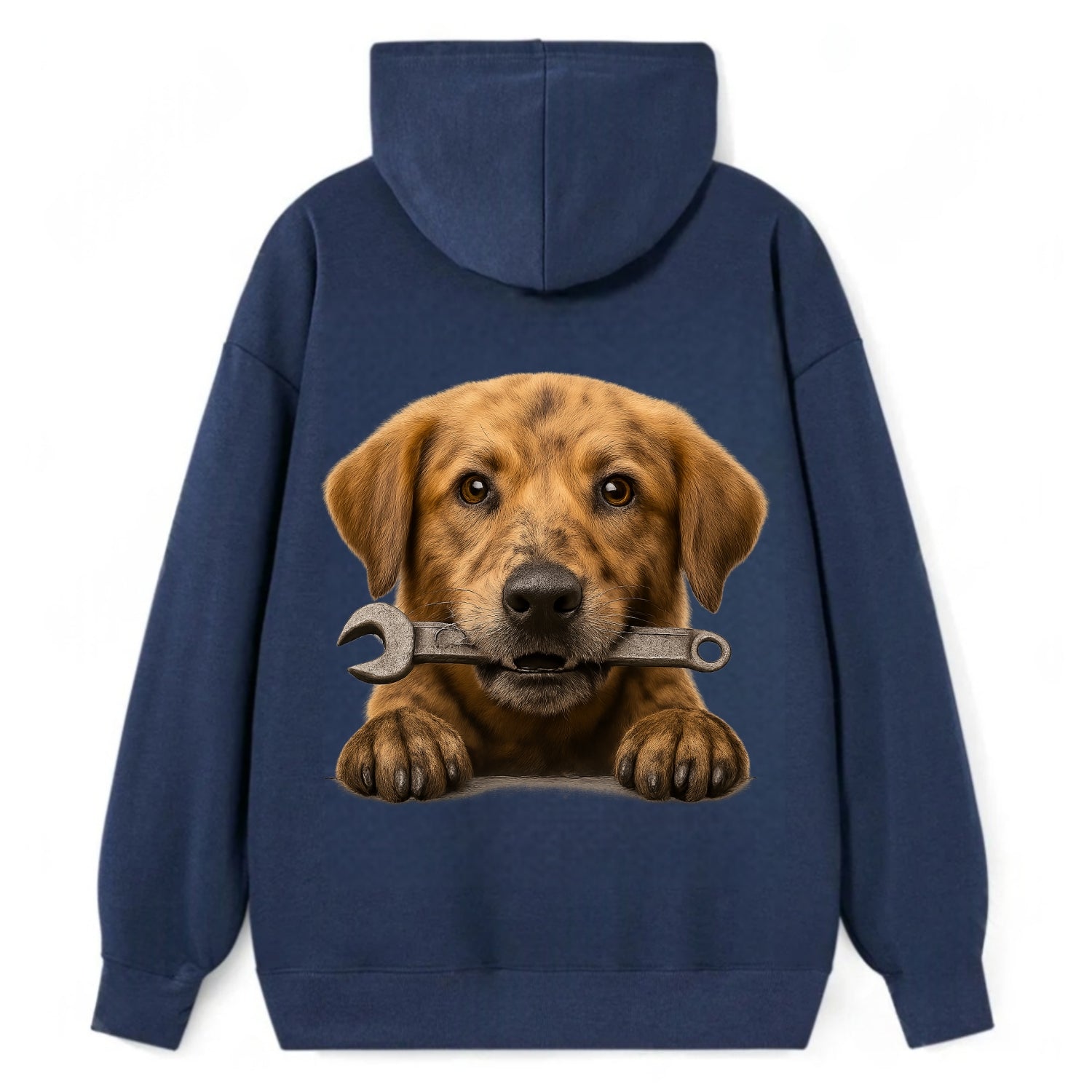 Mechanic Dog  - Classic Pullover Hoodie - Navy