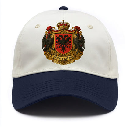 Albania Double Eagle Emblem  - Two Tone Cap - Navy