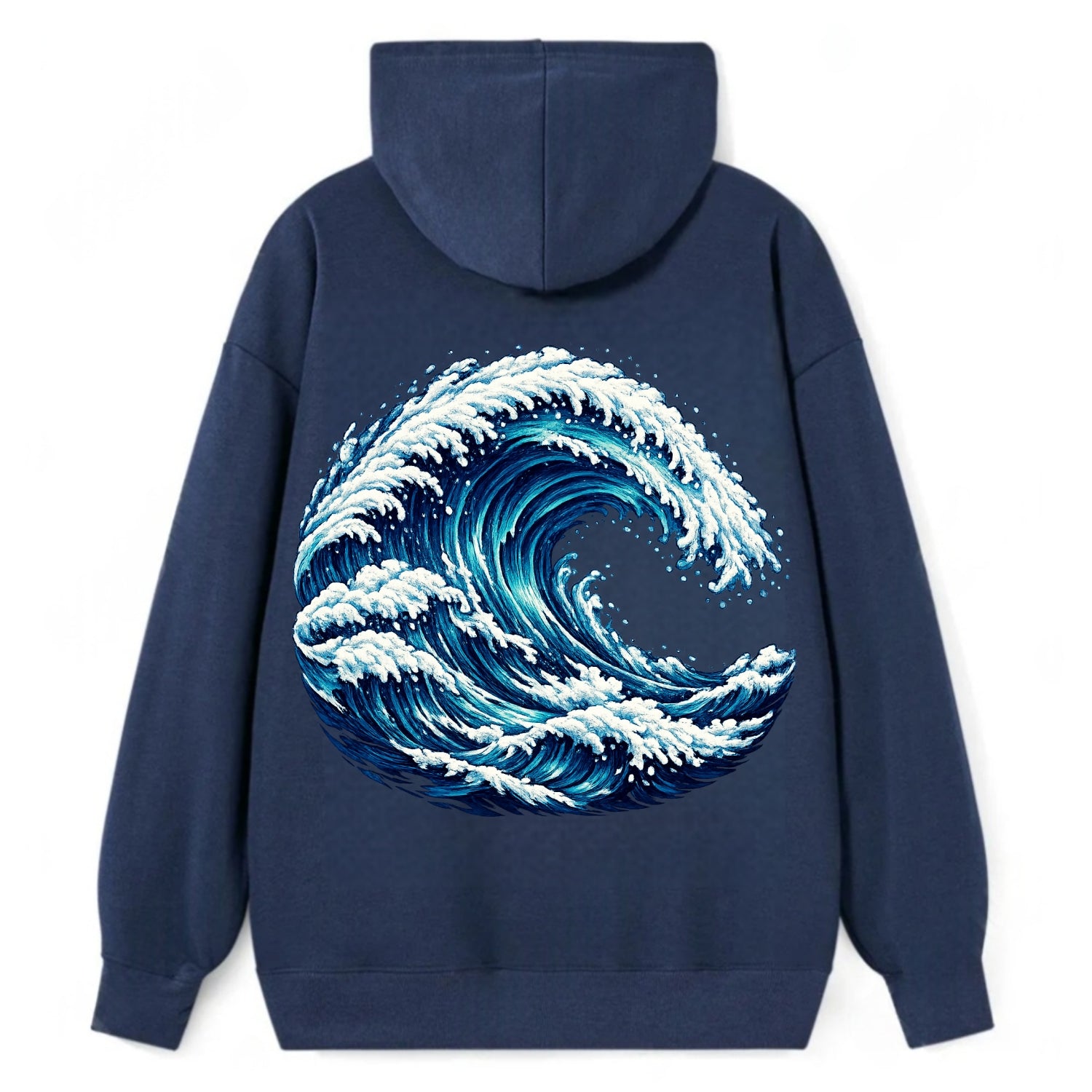 Ocean Wave - Classic Pullover Hoodie - Navy