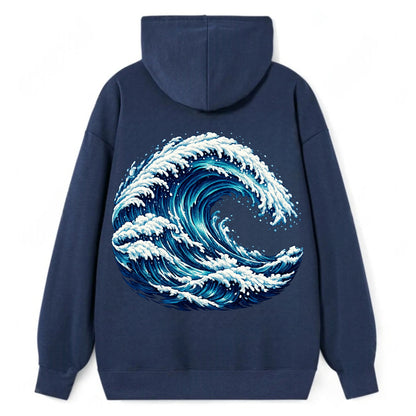 Ocean Wave - Classic Pullover Hoodie - Navy