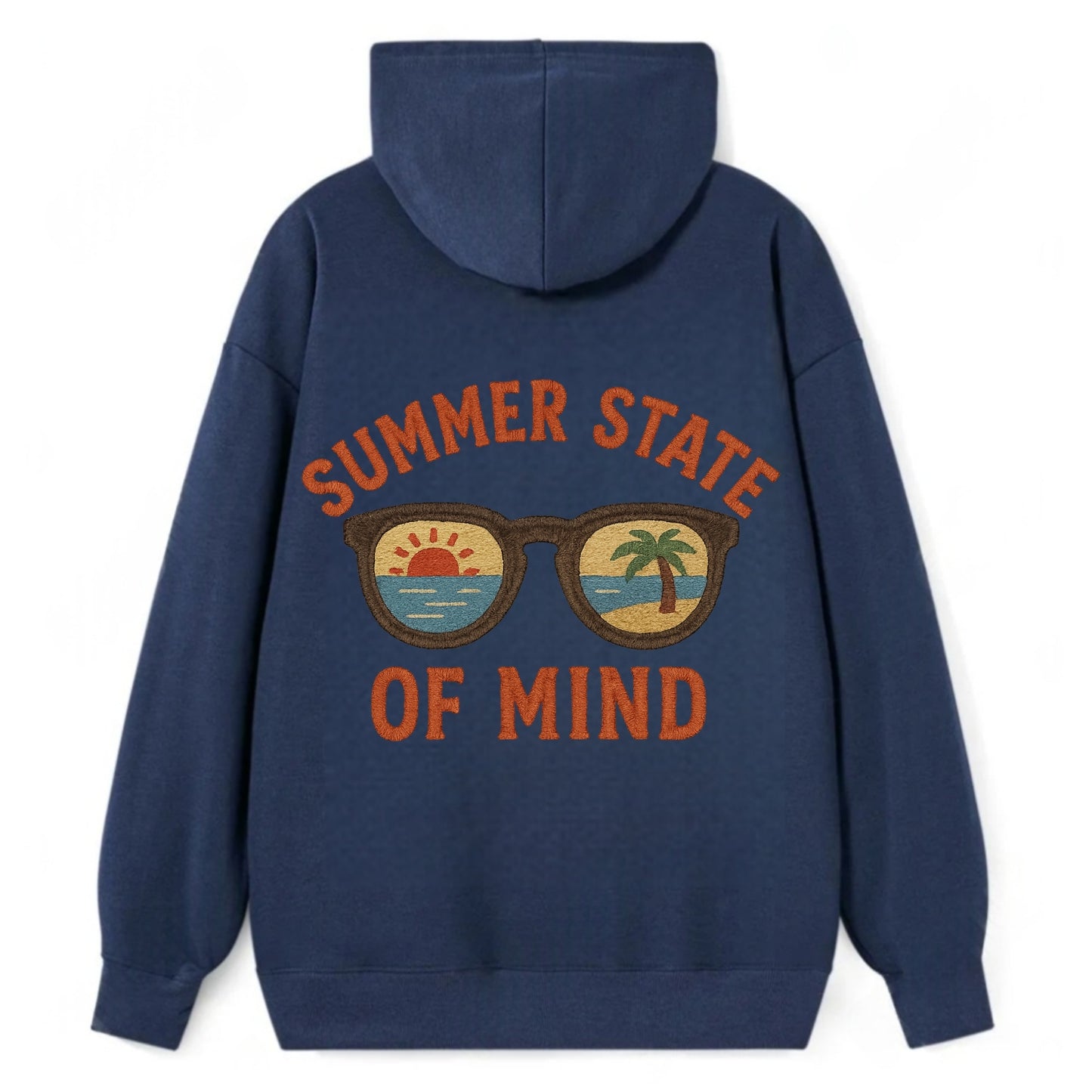Summer State Of Mind  - Classic Pullover Hoodie - Navy