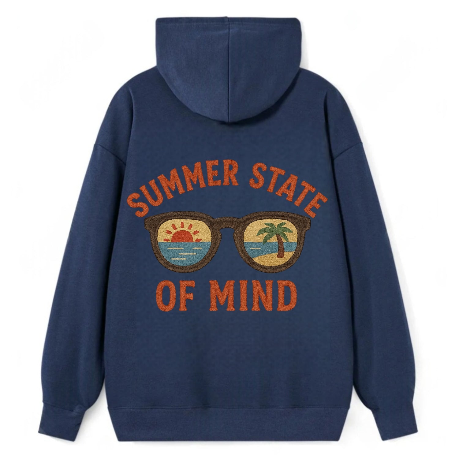 Summer State Of Mind  - Classic Pullover Hoodie - Navy