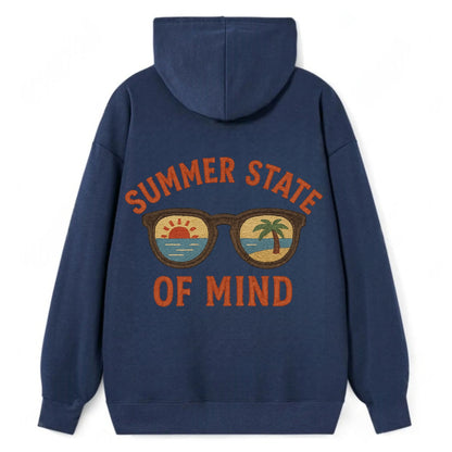 Summer State Of Mind  - Classic Pullover Hoodie - Navy