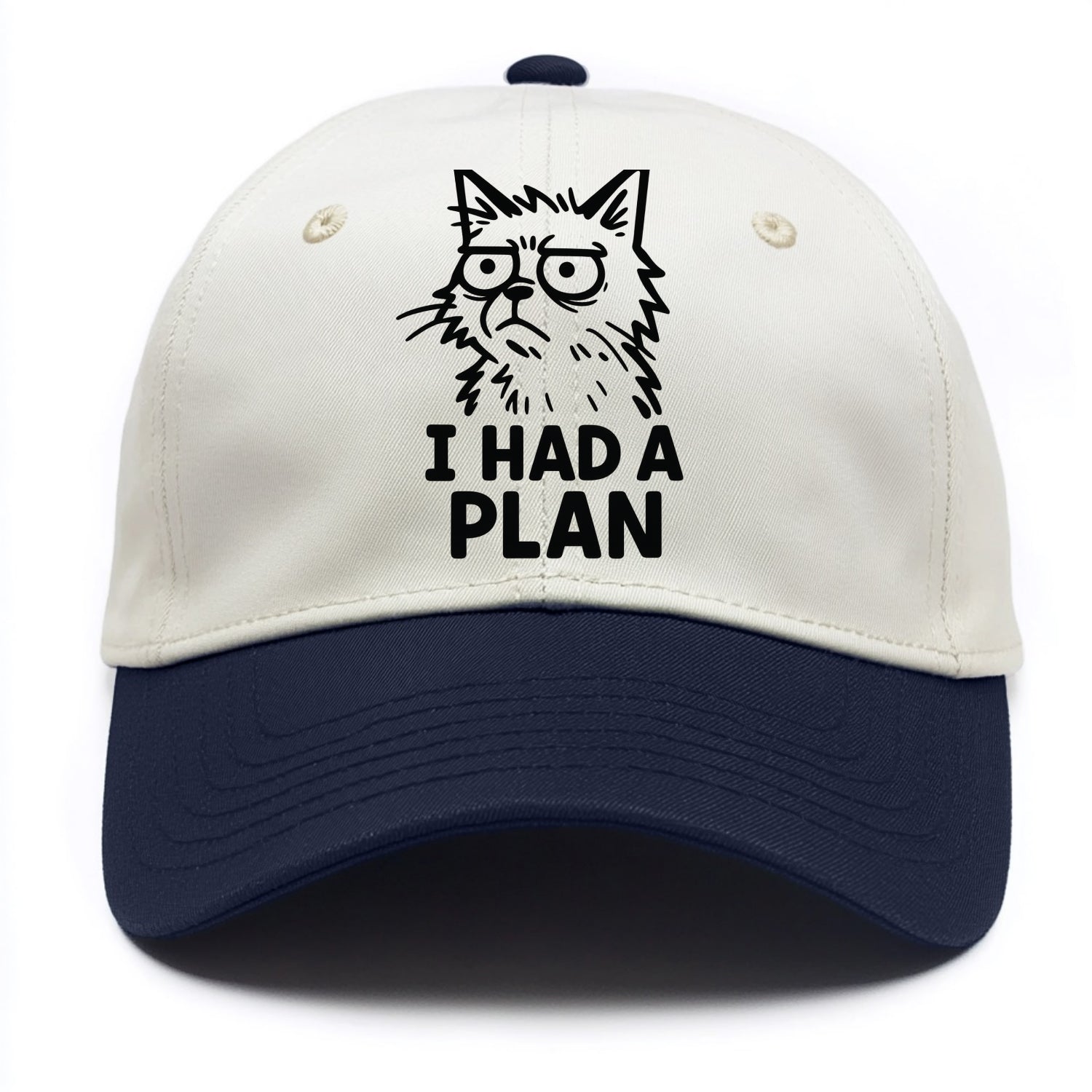 Existential Crisis Cat - Two Tone Cap - Navy