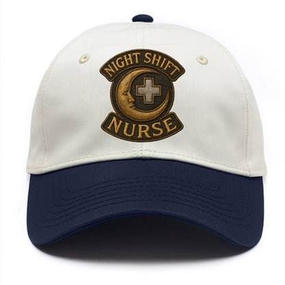 Night Shift Nurse  - Two Tone Cap - Navy