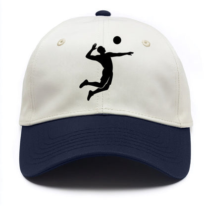 Volleyball player spiking ball - Two Tone Cap - Navy