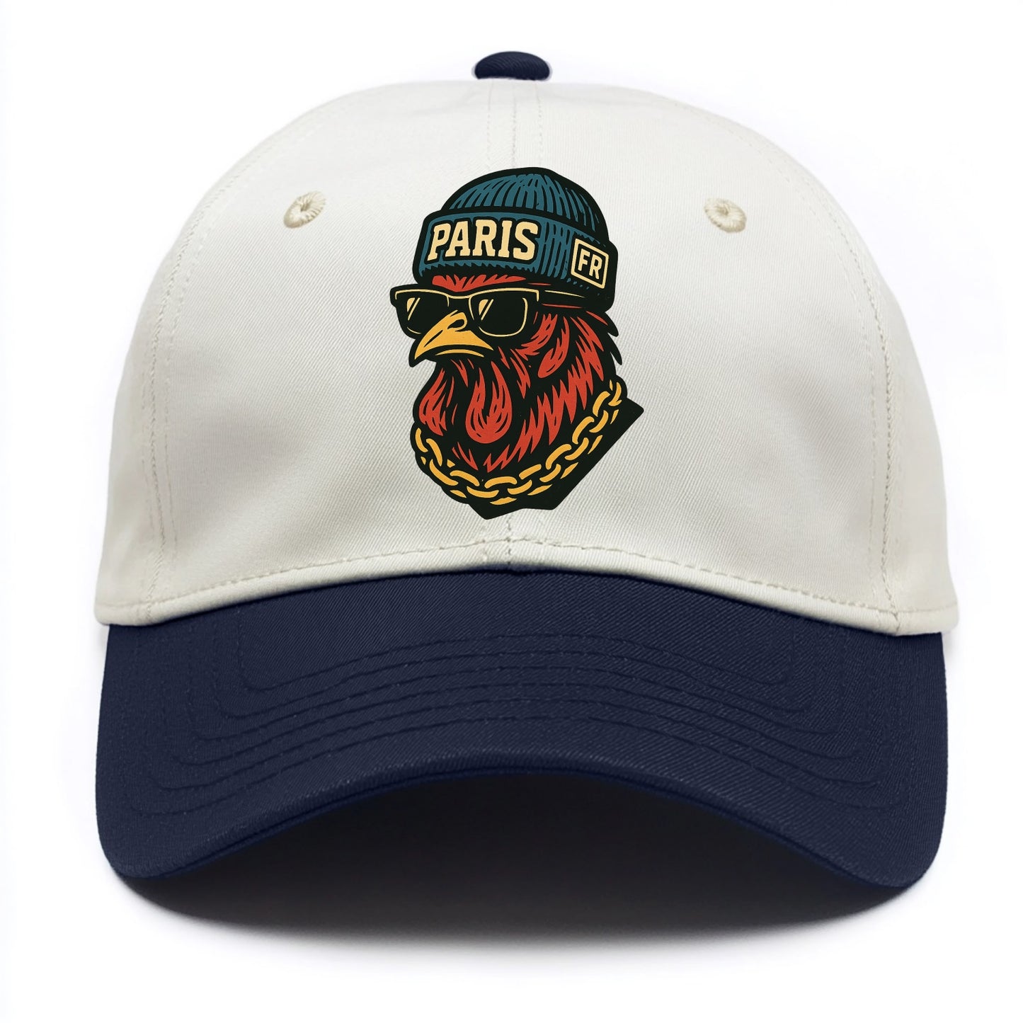 Paris Rooster - Two Tone Cap - Navy
