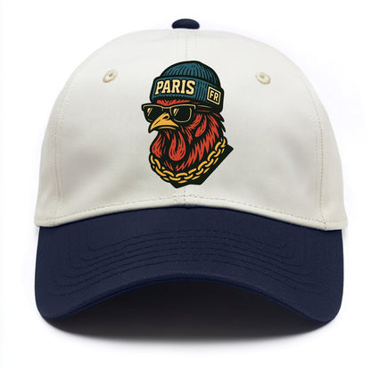 Paris Rooster - Two Tone Cap - Navy