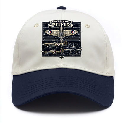 Spitfire Blueprint - Two Tone Cap - Navy