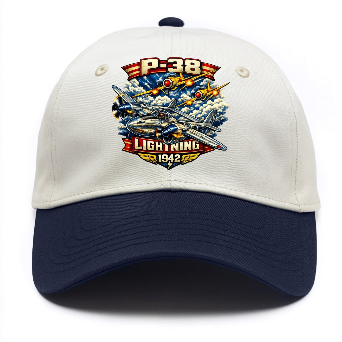 P 38 Lightning - Two Tone Cap - Navy
