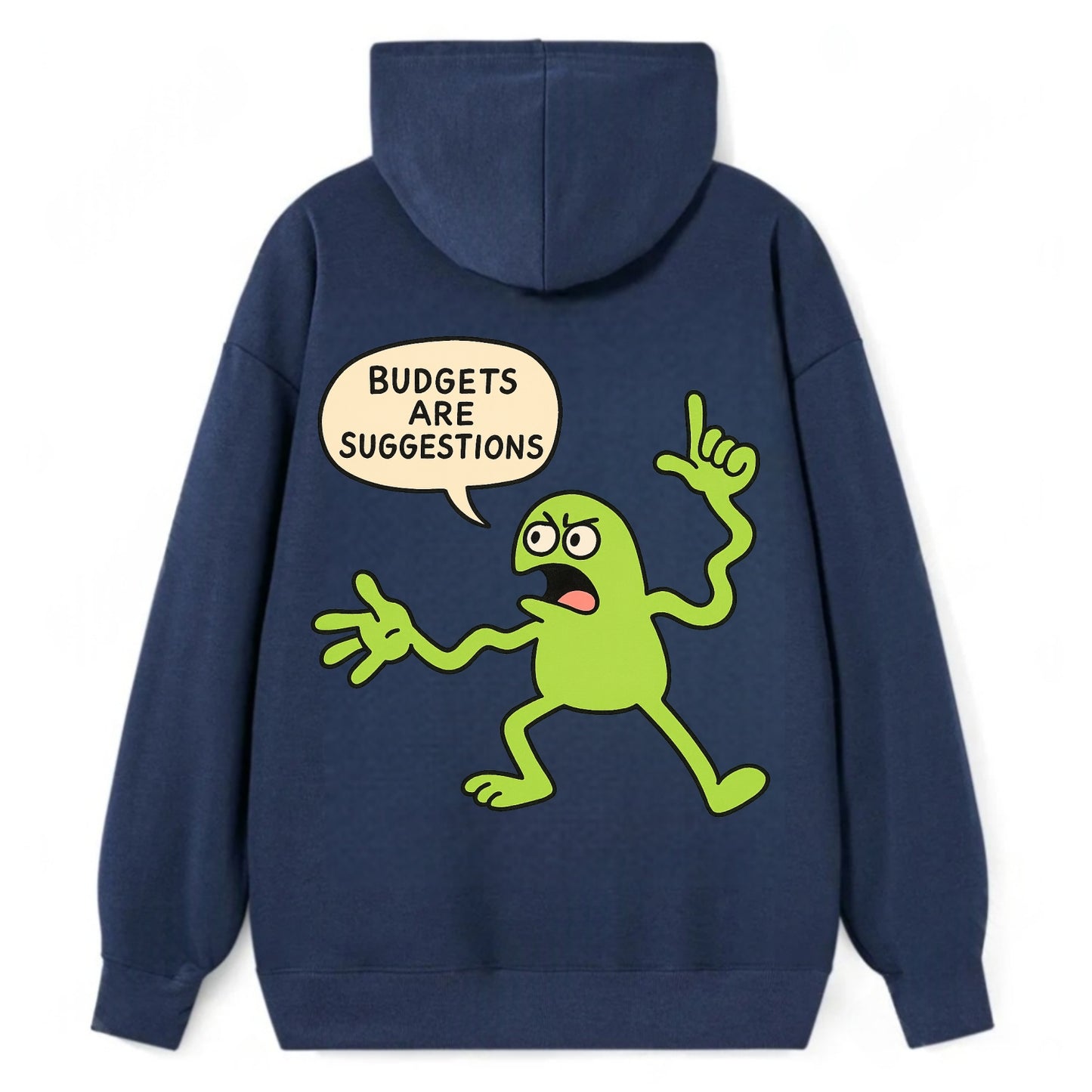 BUDGETS ARE SUGGESTIONS | Rebellious calculator - Classic Pullover Hoodie - Navy
