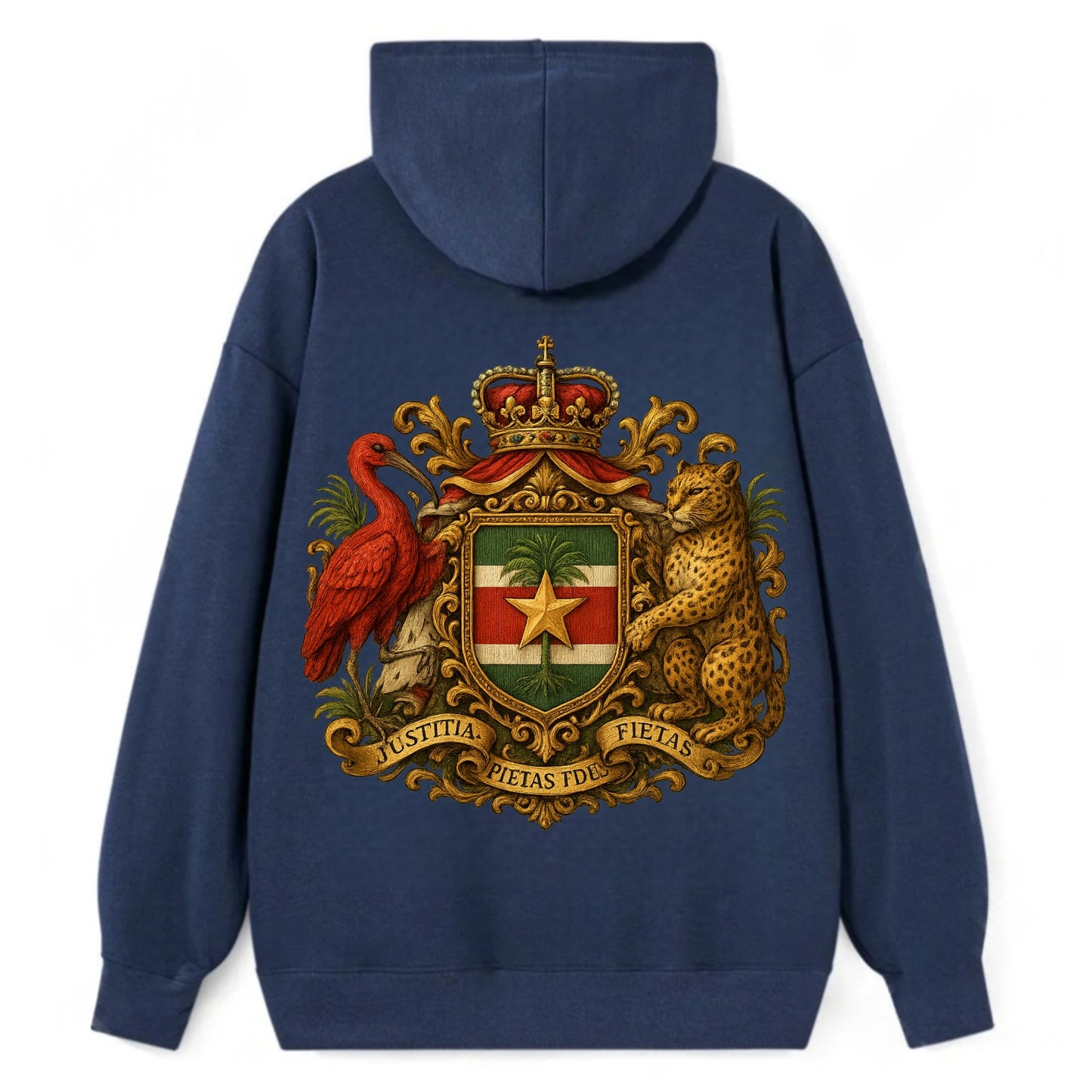 Suriname Star Emblem  - Classic Pullover Hoodie - Navy