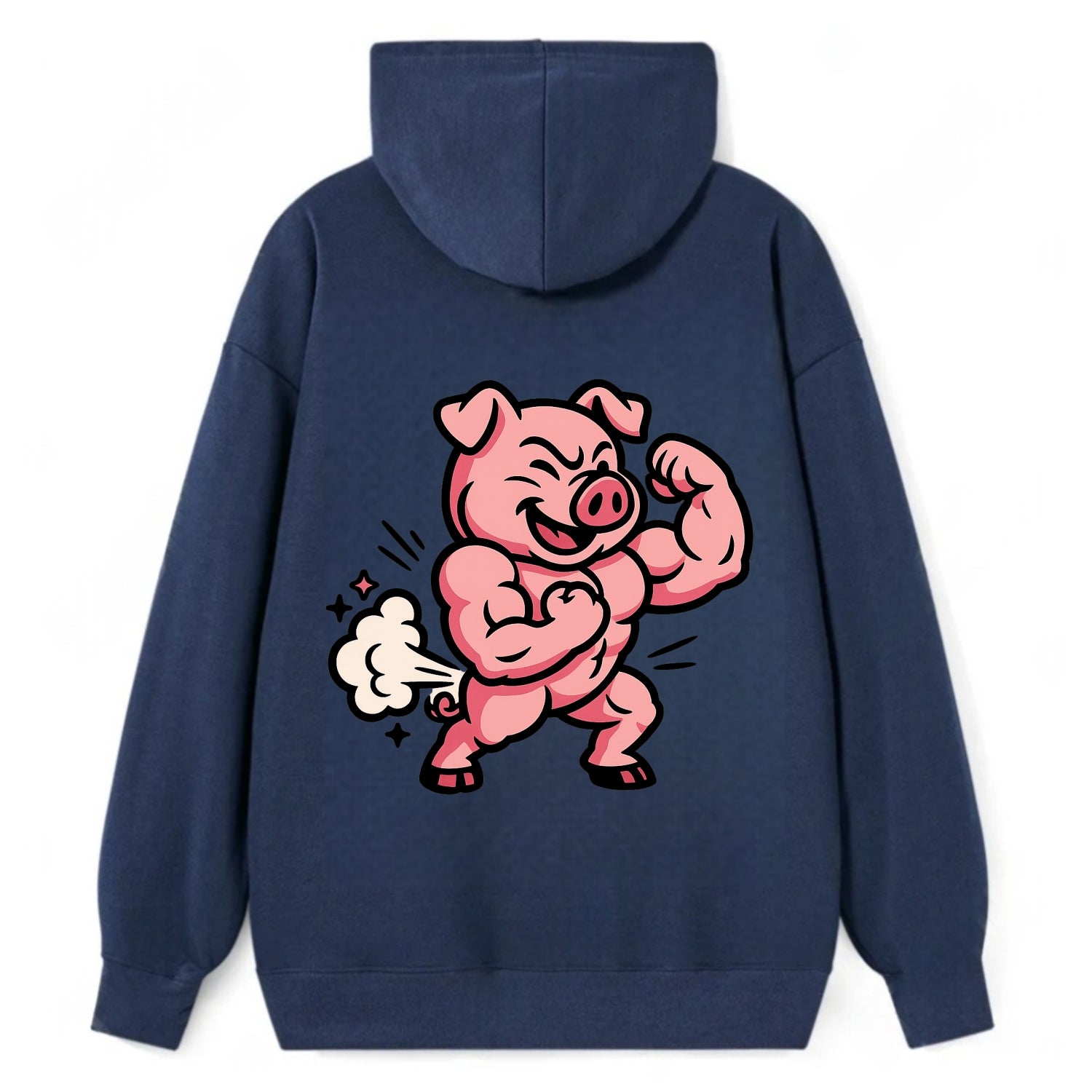 Strong Pig - Classic Pullover Hoodie - Navy
