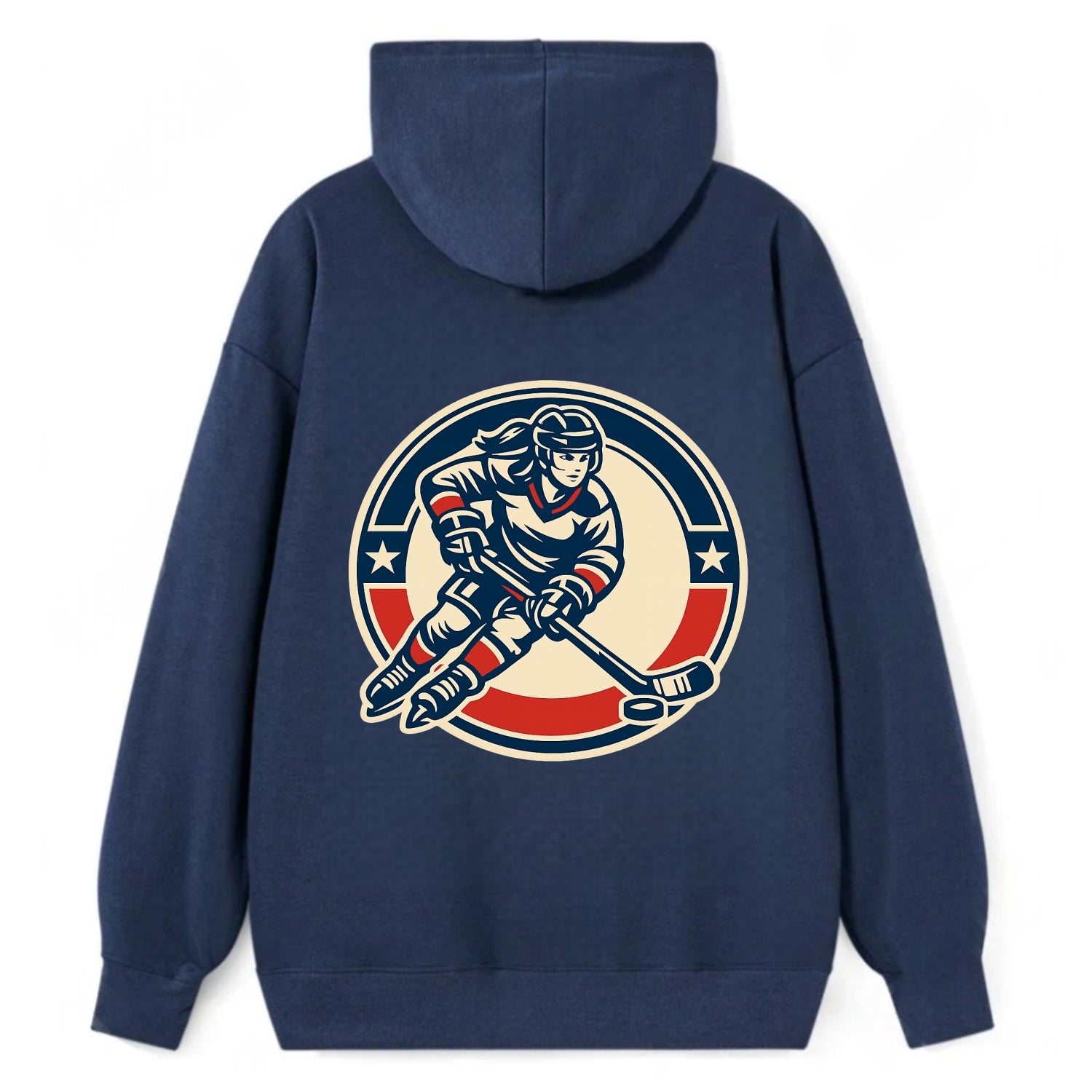 Fearless Ice Warrior - Classic Pullover Hoodie - Navy