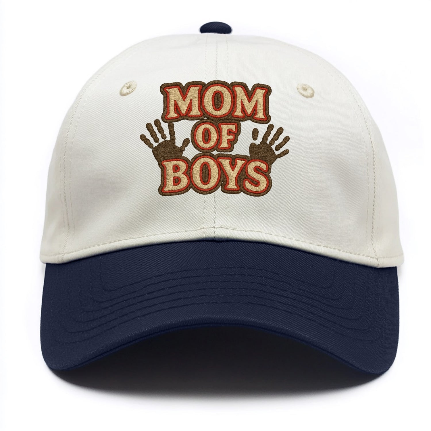 Mom Of Boys  - Two Tone Cap - Navy
