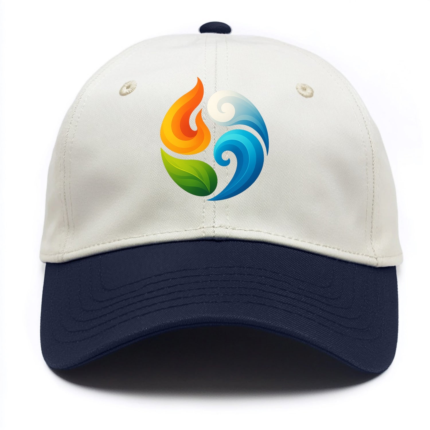 Four Elements Dance - Fire orange, water - Two Tone Cap - Navy