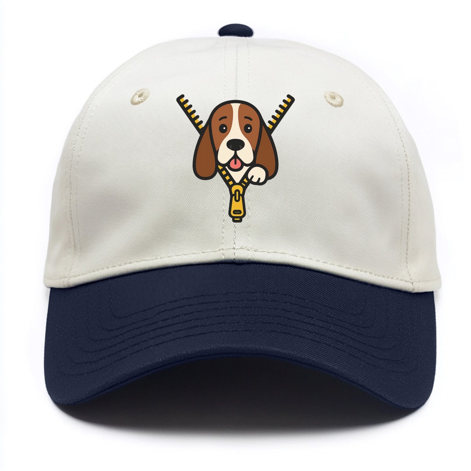 Basset Hound - Two Tone Cap - Navy