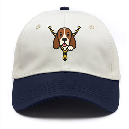 Basset Hound - Two Tone Cap - Navy