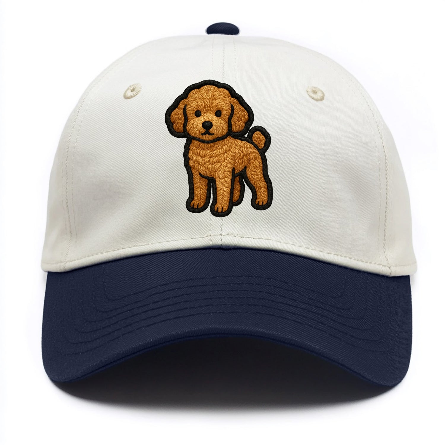 Toy Poodle - Trendy miniature design wit - Two Tone Cap - Navy