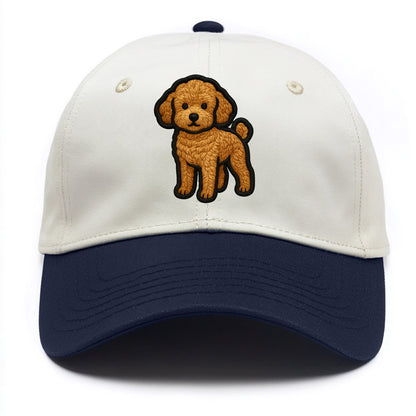 Toy Poodle - Trendy miniature design wit - Two Tone Cap - Navy