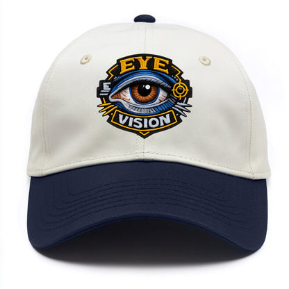 EYE VISION - anatomical eye in blue and brown , optometry - Two Tone Cap - Navy