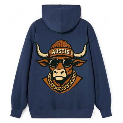 Austin Longhorn - Classic Pullover Hoodie - Navy